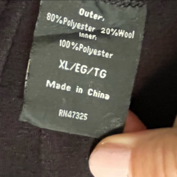 Omni-Wool Black 1/4 Zip Mens Size XL - Picture 7 of 7